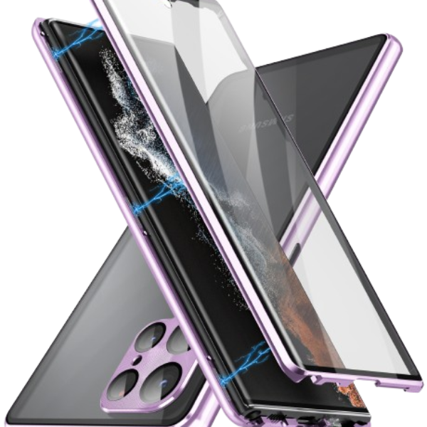 Applicable To S24Ultra Peep-proof Magnetic Mirror Universal Magnetic King Phone Case